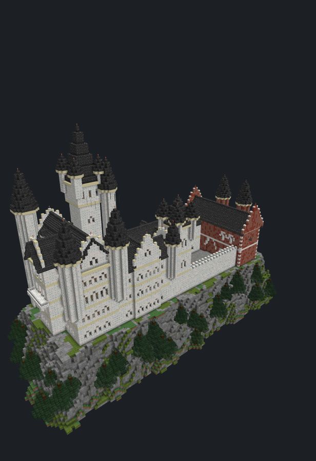 Rendered Neuschwanstein Castle, rotatable